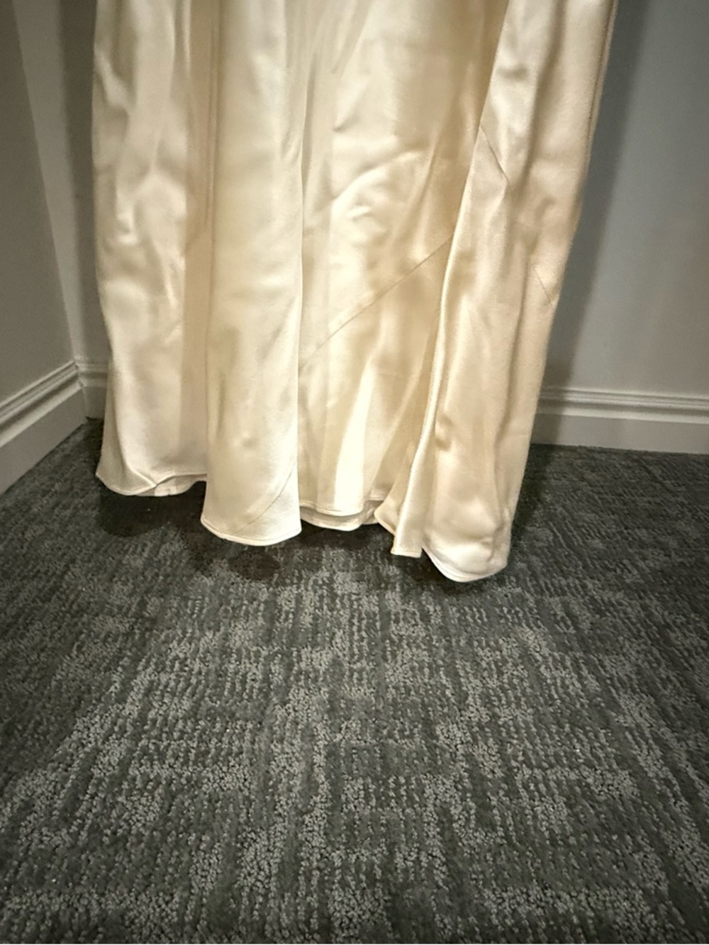 Reformation Satin Cowl-Neck Slip Gown in Ivory - Picture 5 of 6